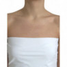 Abito tuta aderente senza spalline in nylon bianco - IT40-S