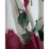Abito longuette a trapezio in seta con stampa rose bianche - IT40-S