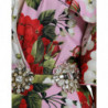 Abito trapezio impreziosito da cristalli floreali multicolori - IT42-M