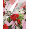 Abito trapezio impreziosito da cristalli floreali multicolori - IT42-M