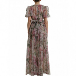 Abito a trapezio con stampa floreale multicolore - IT36-XXS