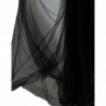 Abito abito strati rete senza maniche paillettes nero - IT36-XXS
