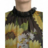 Abito lungo plissettato a trapezio nero girasole - IT40-S