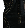 Abito longuette aderente in pizzo con corsetto bustier nero - IT42-M