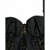 Abito longuette aderente in pizzo con corsetto bustier nero - IT42-M