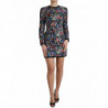 Mini abito tubino in nylon floreale multicolore - IT40-S