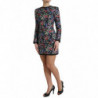 Mini abito tubino in nylon floreale multicolore - IT40-S