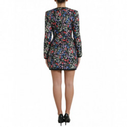 Mini abito tubino in nylon floreale multicolore - IT40-S
