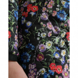 Mini abito tubino in nylon floreale multicolore - IT40-S