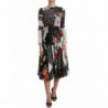 Abito leopardato floreale patchwork multicolor - IT40-S