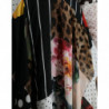 Abito leopardato floreale patchwork multicolor - IT40-S