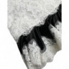 Abito senza maniche trapezio trasparente pizzo bianco nero - IT40-S