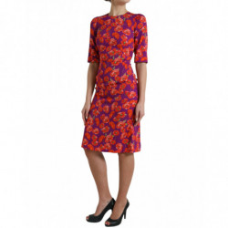 Abito tubino con stampa floreale papaveri multicolor - IT38 - XS