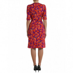 Abito tubino con stampa floreale papaveri multicolor - IT38 - XS