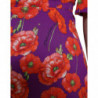Abito tubino con stampa floreale papaveri multicolor - IT38 - XS