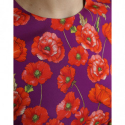 Abito tubino con stampa floreale papaveri multicolor - IT38 - XS