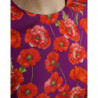Abito tubino con stampa floreale papaveri multicolor - IT38 - XS