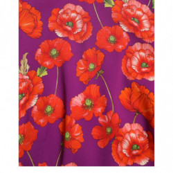 Abito tubino con stampa floreale papaveri multicolor - IT38 - XS