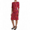 Abito tubino con stampa floreale papaveri multicolor - IT46-XL