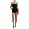 Abito tuta bodycom con pagliaccetto bustier nero - IT40-S