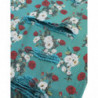 Pantaloni skinny in denim di cotone con stampa floreale blu - IT52 - L