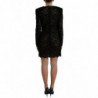 Mini abito tubino in cotone pizzo aderente nero - IT46-XL