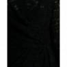 Mini abito tubino in cotone pizzo aderente nero - IT46-XL