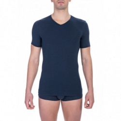 Maglietta in cotone blu - L