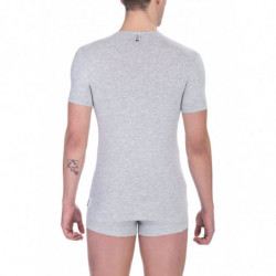 T-shirt in cotone grigio - XL