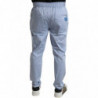 Pantaloni Jogger in cotone elasticizzato azzurro - IT52 - L