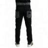 Pantaloni jeans denim di cotone slim grigio nero - IT52 - L