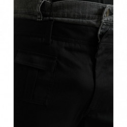 Pantaloni jeans denim di cotone slim grigio nero - IT52 - L