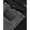 Pantaloni jeans denim di cotone slim grigio nero - IT52 - L