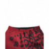 Pantaloni jogger elasticizzati leopardati rossi neri - IT50 - L