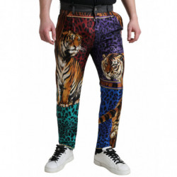 Jeans in denim sciolto in cotone tigre multicolor - IT50 - L