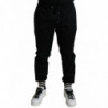 Pantaloni jogger skinny in misto cotone nero - IT52 - L