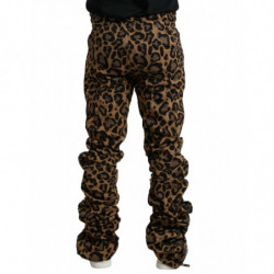 Pantaloni jogger jacquard leopardati marroni - IT54 - XL