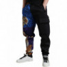 Pantaloni jogger cargo con stampa tigre nera - IT52 - L