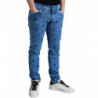 Jeans skinny in denim impreziositi da cristalli blu - IT50 - L