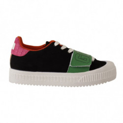 Scarpe da ginnastica da donna stringate basse pelle scamosciata mul