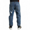 Jeans denim da uomo in cotone stracciato blu - IT54 - XL