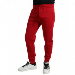 Pantaloni jogger skinny in misto cotone rosso - IT52 - L
