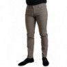 Pantaloni skinny da uomo elasticizzati in cotone marrone - IT50 - L