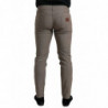 Pantaloni skinny da uomo elasticizzati in cotone marrone - IT50 - L