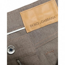 Pantaloni skinny da uomo elasticizzati in cotone marrone - IT50 - L