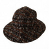 Cappello secchiello tesa larga intrecciata tessuto multicolore - 56