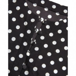 Mini abito a trapezio in nylon a pois bianco nero - IT40-S