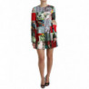 Mini abito a trapezio patchwork floreale multicolor - IT44 - L