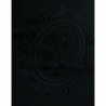 Abito longuette aderente in viscosa con pizzo floreale nero - IT40-S