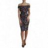 Abito a tubino floreale multicolor con spalle scoperte - IT40-S